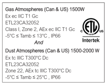 Helios ATEX Explosion-proof Infrared Heater
